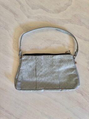 Silver Metallic gray 90s Purse Y2K Evening Party Bag Clutch Wristlet